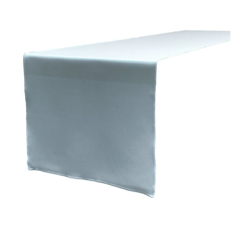 

LA Linen Polyester Poplin Table Runner 14 by 108-Inch Blue Light