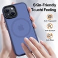 thumbnail image 2 of for iPhone 13 case/iphone14 Case, [Compatible with MagSafe] Shockproof  13 Phone Case,  Grade Drop Protection, Protective Slim Translucent Case for 14 6.1'', Matte Blue, 2 of 11