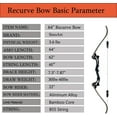 thumbnail image 2 of 64" Takedown Recurve Bow Metal Riser 30-60Lbs Right Handed for Archery Hunting, 2 of 7