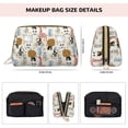 thumbnail image 2 of Hand Drawn Animals Makeup Bag, Large Capacity Travel Cosmetic Bag for Women Girls- Travel Toiletry Bag Leather Portable Waterproof Makeup Case Organizer with Handle, 2 of 4
