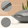 thumbnail image 5 of Unique Bargains 100% Luxury Silk Solid Bed Pillowcase, 1 Piece,  Grey, 5 of 8
