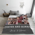 thumbnail image 5 of Couple Gifts Personalised Blankets For Birthday Personalised Photo Gifts For Mum Girlfriend Her Him Anniversary Christmas 76×100cm, 5 of 5