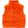 thumbnail image 3 of Warm Fleece Vest, Sweater Solid Color Zipper Sleeveless Jacket for Toddler Kids 2-8 Years, 3 of 10