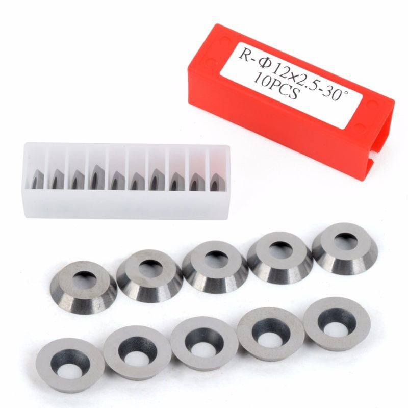 10x Carbide Tips Inserts Blades Cutter For Chisel Wood CNC Lathe Turning Tool 