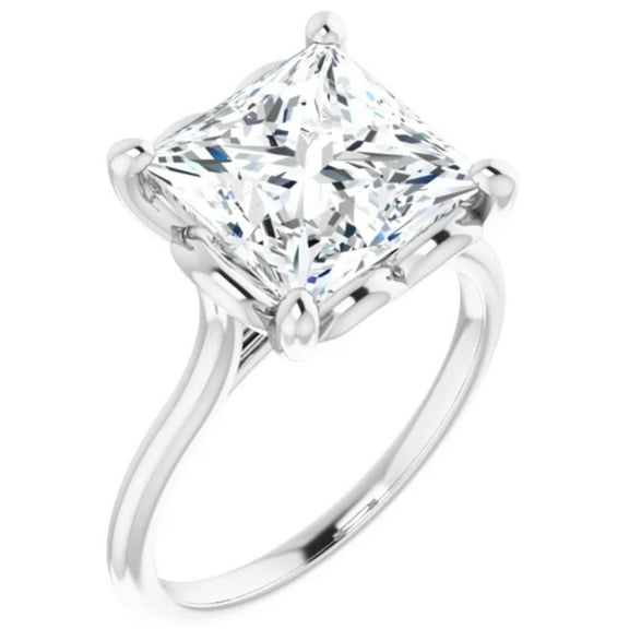Solitaire Princess Cut Lab Grown Diamond Engagement Ring