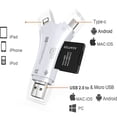 thumbnail image 2 of Lector de Tarjetas de Iluminación Sincero SD TF USB C a MicroUSB 4 en 1 Unidad Flash Tipo C para iPhone 7 8 11 X XR MAX, 2 of 6