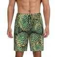 thumbnail image 2 of Picia Succulents Pajama Shorts for Men, Men's Pajama Bottoms, Sleepwear,Short Pajama Pants-4X-Large, 2 of 9