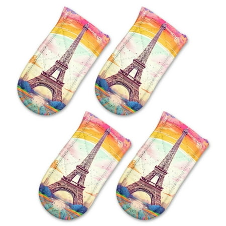 

BaHomeck Pot Handle Holder Covers 4Pcs Eiffel Tower In The Style Art Non Slip Heat-Resisting Pan Handle Covers For Home Kitchen Baking Cooking BBQ Cookwares 6×3In