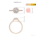 thumbnail image 5 of ANGARA Natural Diamond Halo Ring with Accents in 14K Rose Gold for Women (Size-5mm | Color-I-J| Clarity-I1-I2) | April Birthstone, Birthday, Anniversary, Jewelry Gift for Women | Natural Diamond Ring, 5 of 9