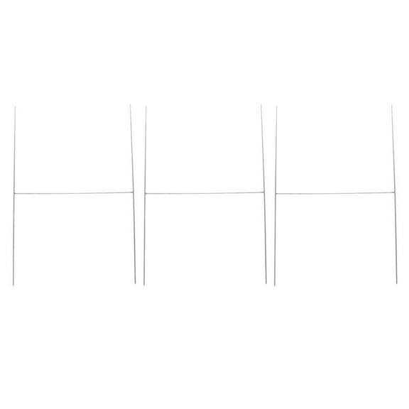 SEWCHICS Lightweight White H Shape Sign Holder for Outdoor Advertising Displays 3 Pieces and Easy to Use