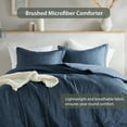 thumbnail image 4 of Regency Heights Twin/Twin-XL Comforter Sets, Reversible 2 Piece Extra Soft Dorm Bedding Set, Chambray Print Navy Blue Comforter Bed Set with Pillow Shams, 4 of 12