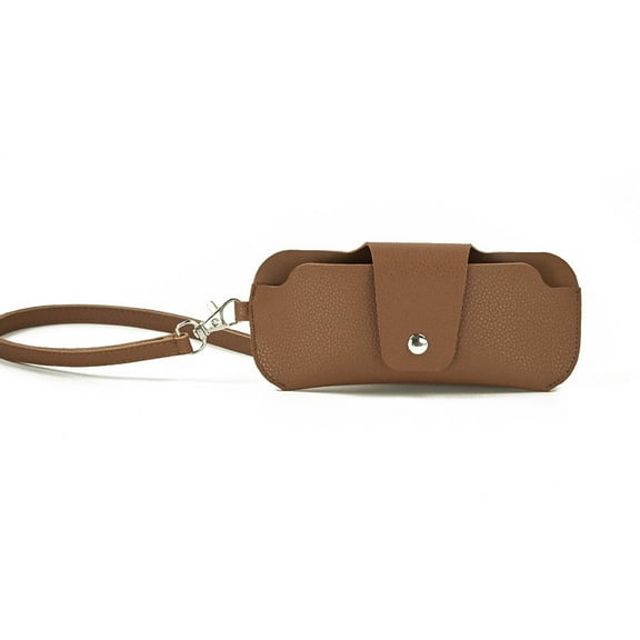 Soft Leather Sunglasses Bag, Leather Glasses Case Holder Portable Soft Leather Sunglasses Bag Slim Sunglasses Pouch