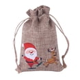thumbnail image 1 of Yuarrent Bolsa de regalo de Navidad de 10 piezas, bolsa de lino para bodas, cumpleaños, galletas, dulces, aperitivos, bolsa para el hogar, Kits de decoración para fiestas Tipo 2, 1 of 6