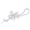 Crystal Clear, variant on Parcelona French Large Twist N Clip Metal Free Flower Hair Clip Accessories (Savana)