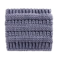 thumbnail image 5 of Baberdicy Women's Ponytail Beanie Hat, Winter Knit Slouchy Hat with Hole, Elastic Warm Cuffed Cap Grey Universal Fit, 5 of 5