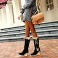 thumbnail image 3 of PAMINGONO 1 Pair Women Snow Boots Anti Skid TPR Velvet Lining High Tube Winter Warm, 3 of 8