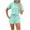 Mint Green, variant on Women's Tops Women's two-piece spring and summer suit short-sleeved loose sportswear casual leisure suit matching suit Ndbuld Mint Green M