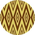 thumbnail image 1 of Ahgly Company Machine Washable Indoor Round Transitional Mahogany Brown Area Rugs, 7' Round, 1 of 7