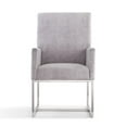thumbnail image 4 of Manhattan Comfort Element 18.9" Velvet Dining Armchair in Gray (Set of 2), 4 of 10