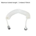 thumbnail image 2 of Spring Flexible Shower Hose, 3 M Flexible Telescopic Shower Hose With Copper Interface Nut White, 2 of 6