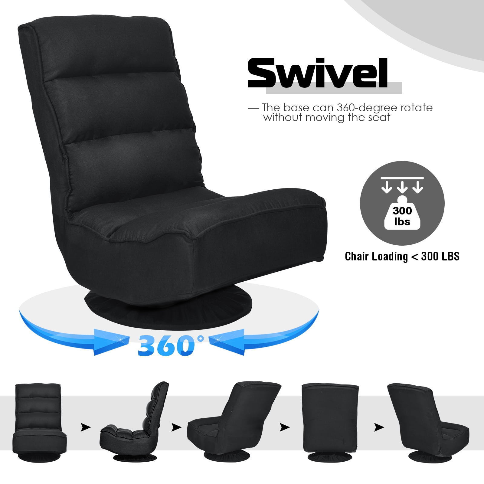 Giantex Rotatable Floor Chair, Foldable Floor Chair, Floor Seat Cushion, Lazy Sofa for Meditation, Yoga, Ideal for Home & Office