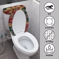 thumbnail image 3 of HELLHERO Bow Pattern Design Universal Toilet Lid Cover & Stretch Fit Adjustable Soft with 2-Piece Toilet Seat Cover Set, 3 of 7