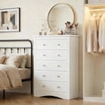 thumbnail image 3 of Homall 47'' Tall 5 Drawer Dressers for Bedroom, Modern Wood Chest of Drawers for Living Room, White, 3 of 8