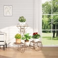 thumbnail image 2 of 4 Tier Plant Stand - Metal Multiple Tier Flower Pot Holder, Gold, 2 of 9