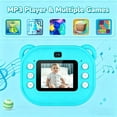 thumbnail image 4 of MOMOTER Kids Instant Print Camera, 1080P Digital Camera with 2.0" Screen, Selfie Video MP3 Games, 32GB Card, 4 Paper Rolls Toy Camera Gift for Boys Girls Green, 4 of 9