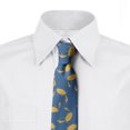 thumbnail image 2 of Nautical Necktie, Sea Animal Crabs Pattern, Dress Tie, 3.7", Sea Blue and Pale Orange, by Ambesonne, 2 of 3