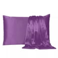 thumbnail image 3 of 2 pieces satin silk pillowcase Deluxe standard large King size home sofa bedding protective cover, 3 of 7