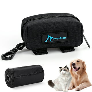 Dalzom® 2Pcs Dog Poop Bag Holder, Premium Waste Bag Holder Carrier for  Leash, Dog Poop Bag Dispenser for Walking Running Bicycle Accessory (Black)