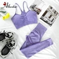thumbnail image 2 of Conjuntos de gimnasio sin costuras, trajes deportivos para Fitness, ropa de mujer, mallas de botín de cintura alta, sujetador deportivo, ropa atlética para correr, conjunto de Yoga Tan Jianjun  unisex, 2 of 2