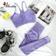 thumbnail image 2 of Conjuntos de gimnasio sin costuras, trajes deportivos para Fitness, ropa de mujer, mallas de botín de cintura alta, sujetador deportivo, ropa atlética para correr, conjunto de Yoga Tan Jianjun  unisex, 2 of 2