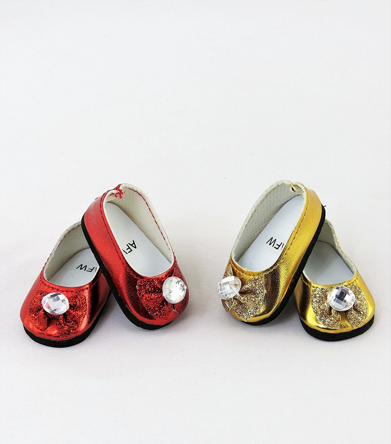 Red Ballet Flats Shoes with Bow For 14.5/" Wellie Wishers American Girl Doll