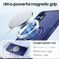 thumbnail image 5 of Oupeigar for Samsung Galaxy S25 Edge With 360°Spin Stand,Fit for Magsafe,Military Grade Protection,Shockproof Phone Case With Kickstand-Blue, 5 of 8