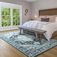 thumbnail image 4 of Homore Vintage Boho Oriental Medallion Area Rug, 4' x 6', Blue, 4 of 7