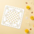 thumbnail image 3 of Family Game Board Stencil 11.8x11.8 inch Reusable Checkerboard Drawing Template Life Tree Chess Checkers Lined Gameboard Decoration Stencil for Painting on Wood Fabric Paper Furniture, 3 of 7