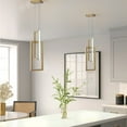 thumbnail image 4 of Aiwen Gold 2 Lights LED Pendant Light Modern Home Decorative Rustic Ceiling Lamp, 4 of 8