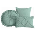 thumbnail image 6 of Sydney Queen Size Comforter Set - 7-Piece Pintuck Bedding - Seafoam Green, Lightweight Pinch Pleat Comforter with Decorative Pillows Bed Set for All Season, 6 of 8