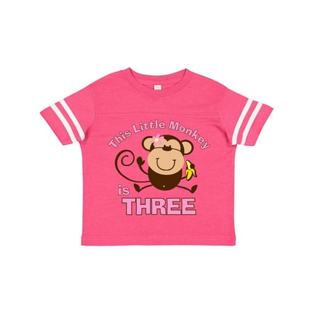 

Inktastic Little Monkey Girl 3rd Birthday Gift Toddler Toddler Girl T-Shirt
