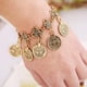 thumbnail image 3 of Pulsera de la moneda Fernando Mujer Boho Vintage Plata Oro Moneda Turca Festival Bronce, 3 of 5