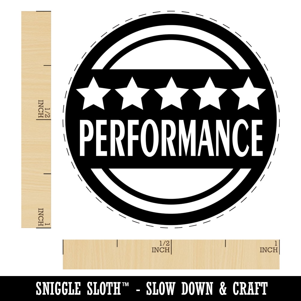 Five Star Performance Self-Inking Rubber Stamp Ink Stamper - Pink Ink - Medium 1 Inch