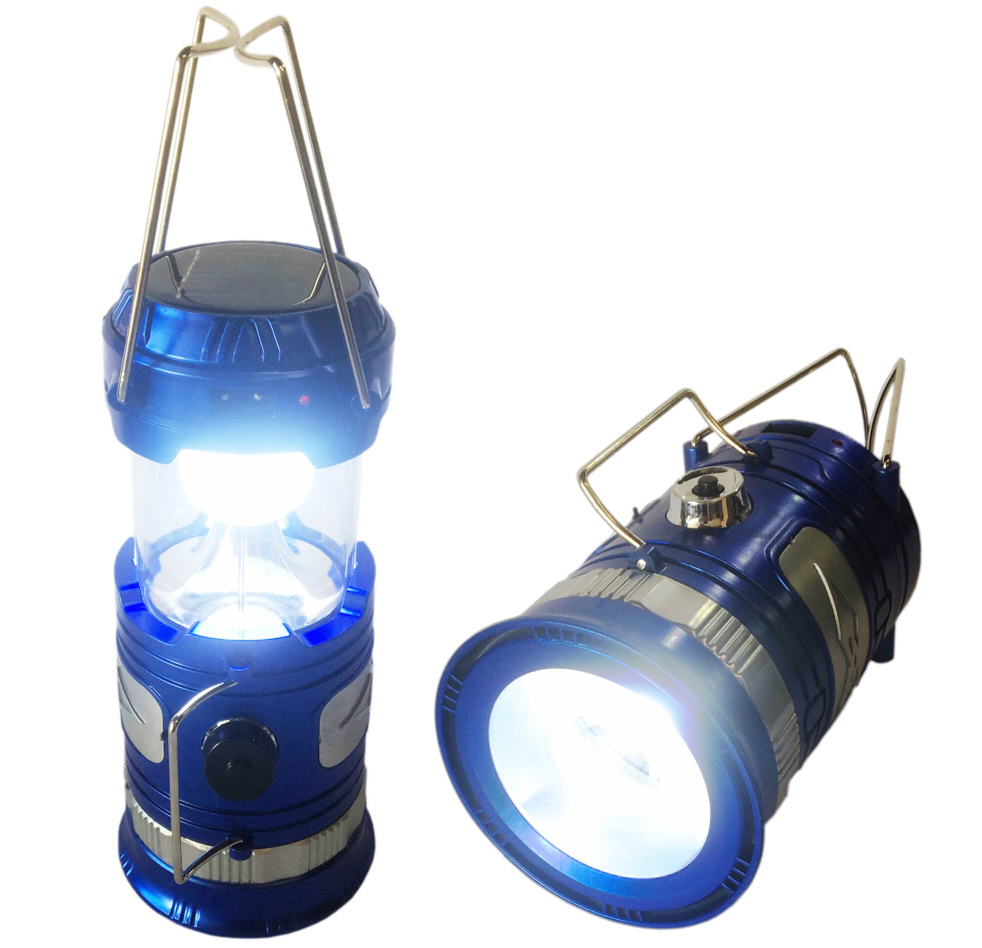 190W Solar LED Flashlight Lanterns Camping Light Bulb USB Rechargeable 5Modes