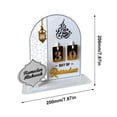 thumbnail image 2 of Calendario De Cuenta Regresiva De Ramadán Acrílico Islámico Decoración Eid Mubarak Blanco, 2 of 2