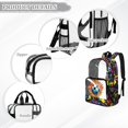 thumbnail image 6 of FKELYI Splatter Fire Soccer Print 17 Inch Clear Backpack for Kids Schoolbag Large Capacity Transprent Backpacks for Teens Student Casual Daypack Lightweight Bookbag, 6 of 7