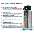 thumbnail image 5 of MIRA 40 oz Stainless Steel Water Bottle | Vacuum Insulated Metal Thermos Flask Keeps Cold for 24 Hours, Hot for 12 Hours | BPA-Free One Touch spout lid cap | White, 5 of 7