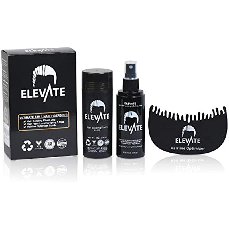 ELEVATE Hair Ultimate Perfecting 3in1 Kit Set Includes Natural Hair
