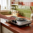 thumbnail image 5 of OVENTE Electric Countertop Double Burner 1700W Cooktop with 6" and 5.75" Stainless Steel Coil Hot Plates, 5 Level Temperature Control, Indicator Lights and Easy to Clean Cooking Stove, Silver BGC102S, 5 of 7