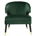 thumbnail image 2 of SAFAVIEH Stazia Mid-Century Retro Wingback Accent Chair, Forest Green, 2 of 7